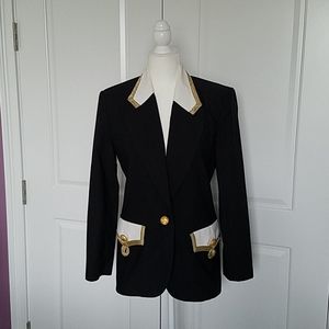 BILL BLASS CLASSIC BLACK SUIT JACKET SIZE 4